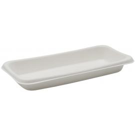Food Tray - No. 1 - Natural Fibre - Bagasse - White - 20cm (7.9&quot;)