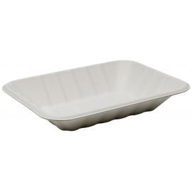 Chip Tray - Natural Fibre - Bagasse - White - 17.5cm (6.9")