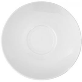 Double Well Saucer - Porcelain - Simply White - 16cm (6.25&quot;)