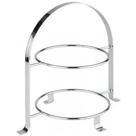 Cake Plate Stand - Chrome - 2 Tier - 30cm (11.75")