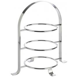 Cake Plate Stand - Chrome - 3 Tier - 25.5cm (10")