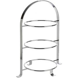 Cake Plate Stand - Chrome - 3 Tier - 43cm (17")