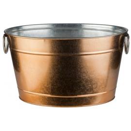 Beverage Tub - Oval - Galvanized Steel - Copper - 11L (2.4 gal)