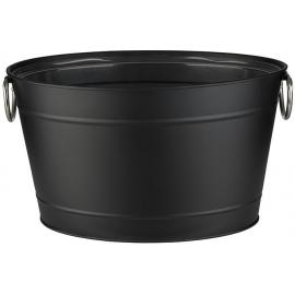 Beverage Tub - Oval - Galvanized Steel - Black - 11L (2.4 gal)