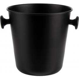 Wine & Champagne Bucket - with Fixed Handles - Aluminium - Black - 21.5cm (8.5")