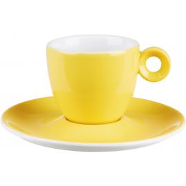 Espresso Cup - Porcelain - Caf&#233; - Yellow - 8.5cl (3oz)