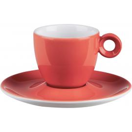 Espresso Saucer - Porcelain - Caf&#233; - Red - 12.5cm (5")