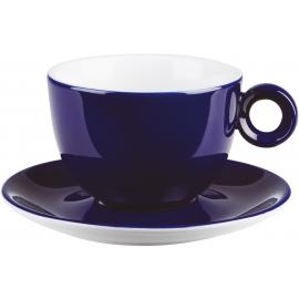 Beverage Cup - Bowl Shaped - Porcelain - Caf&#233; - Dark Blue - 23cl (8oz)