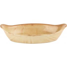 Oval Eared Dish - Stoneware - Flame - 22cm (8.75")