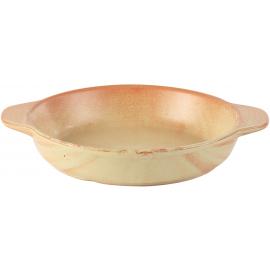 Round Eared Dish - Stoneware - Flame - 19cm (7.5")