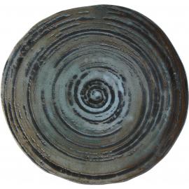 Organic Round Plate - Stoneware - Vintage - 17cm (6.75")