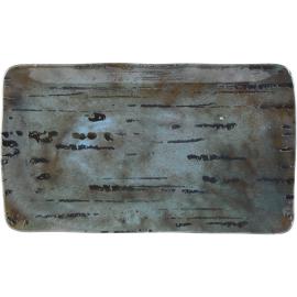 Plate - Rectangular - Stoneware - Vintage - 28cm (11")