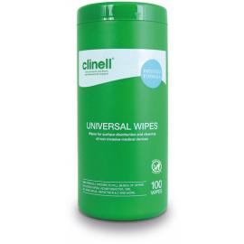 Universal Sanitising Wipes - Tub - Clinell - 100 Wipes