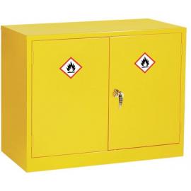 Storage Cabinet - Dangerous & Flammable Substance - Yellow - 71cm High - 30L Sump Capacity
