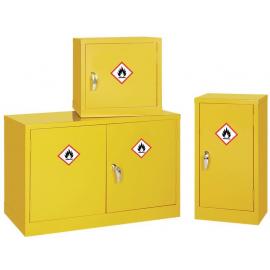 Mini Storage Cabinet - Dangerous & Flammable Substance - Yellow - 10L Sump Capacity