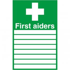 First Aiders Sign - Self Adhesive - 20cm (8&quot;)