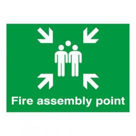 Fire Assembly Point - Location Sign - Rigid - 60cm (23.6&quot;)