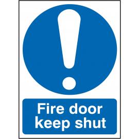 Fire Door - Keep Shut Sign & Symbol - Rigid - 10cm (4&quot;)