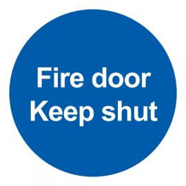 Fire Door - Keep Shut Sign - Rigid - Square - 10cm (4&quot;)