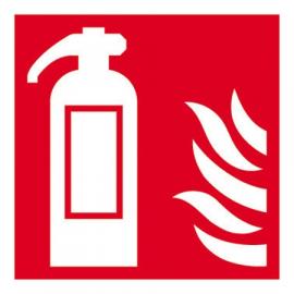 Fire Extinguisher - Location Sign - Symbols Only - Rigid - Square - 10cm (4&quot;)