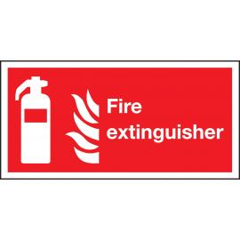 Fire Extinguisher - Location Sign - Words & Symbols - Rigid - 20cm (8&quot;)