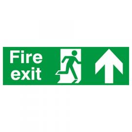 Fire Exit - Arrow Up Sign - Rigid - 45cm (18&#39;&#39;)