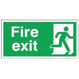 Fire Exit - Final Door Sign - Semi Rigid - 30cm (12&quot;)