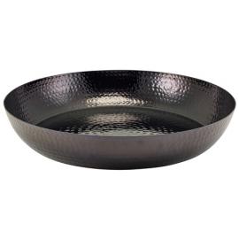 Platter - Round - Hammered Finish - Aluminium - Black - 44cm (17.25&quot;)