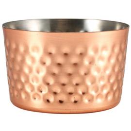 Mini Serving Cup - Dimple Hammered Finish - Stainless Steel - Copper Plated - 22cl (7.75oz)