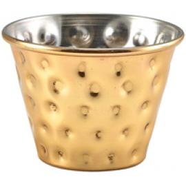 Ramekin - Dimple Hammered Finish - Stainless Steel - Gold Plated - 7cl (2.5oz)