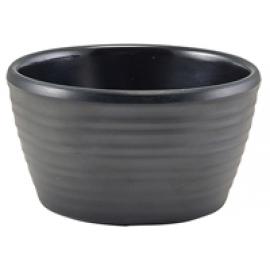 Ramekin - Rippled - Melamine - Matt Black - 6cl (2oz)
