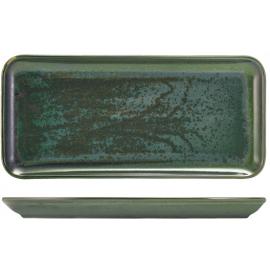 Plate - Narrow Rectangular - Terra Porcelain - Aqua Green - 36cm (14.2")