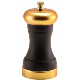 Salt or Pepper Mill - Beech Wood With Gold Plated Trim - London - 12cm (4.75")