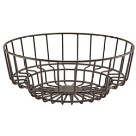 Deco Display Basket - Round - Wire - Black - 25cm (9.75") - 10cm Deep