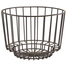 Deco Display Basket - Round - Wire - Black - 25cm (9.75") - 18cm Deep