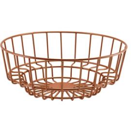 Deco Display Basket - Round - Wire - Copper - 25cm (9.75") - 10cm Deep