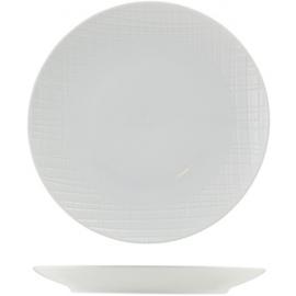 Coupe Plate - Incise Porcelain - Lavara - 20cm (7.75")