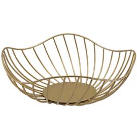 Lotus Leaf Display Basket - Wire - Gold - 28.5cm (11.25") - 10cm Deep