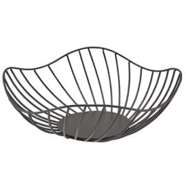Lotus Leaf Display Basket - Wire - Black - 28.5cm (11.25") - 10cm Deep