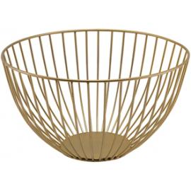 Display Basket - Round - Wire - Gold - 24cm (9.5") - 13cm Deep