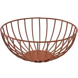 Display Basket - Round - Wire - Copper - 20cm (8") - 8cm Deep