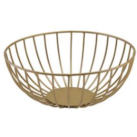 Display Basket - Round - Wire - Black - 20cm (8") - 8cm Deep