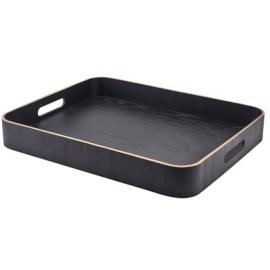 Serving Tray - Butlers - Oblong - Wood Veneer - Black - 45.5cm (18")
