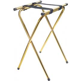 Folding Tray Stand - Double Bar - Stainless Steel - Gold - 42x84cm (16.5x33")