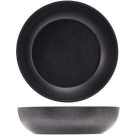 Round Buffet Bowl - Melamine - Jute - Black - 28cm (11") - 2.6L (91.5oz)
