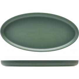 Dish - Oval - Melamine- Jute - Green - 47.5cm (18.7")