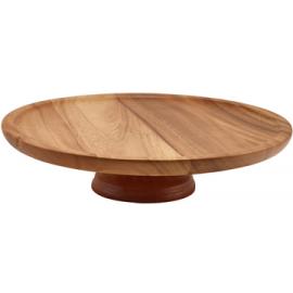 Cake Stand - Acacia Wood - 33cm (13") - 8cm High