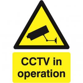 CCTV In Operation - Information Sign - Self Adhesive - 30cm (11.8&quot;)