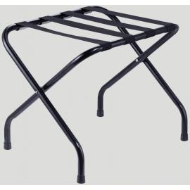 Folding Luggage Rack - Black Metal - Single Bar - 42.5x65x39cm (16.7x25.6x15.4&quot;)