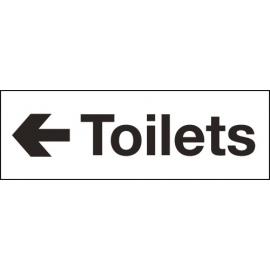 Toilets & Left Arrow - Rigid Plastic Sign